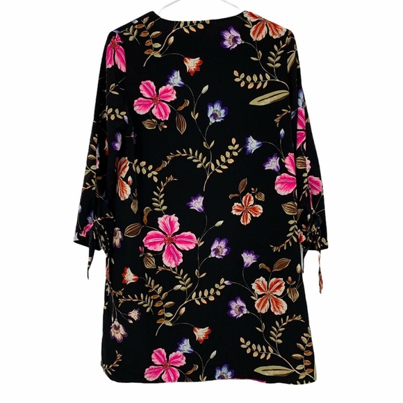 Express Dress Floral Tie Sleeve Shift - Picture 6 of 8